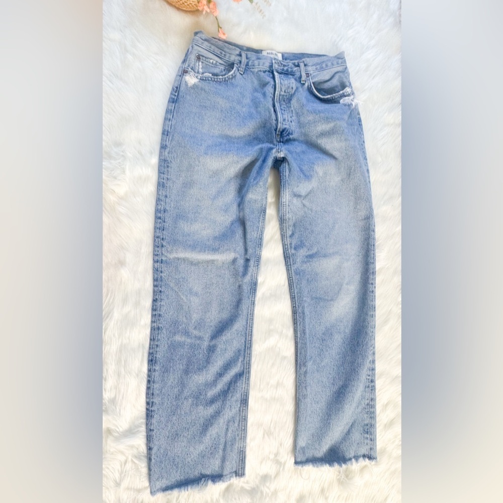 Agolde Light Blue Straight Leg Jeans